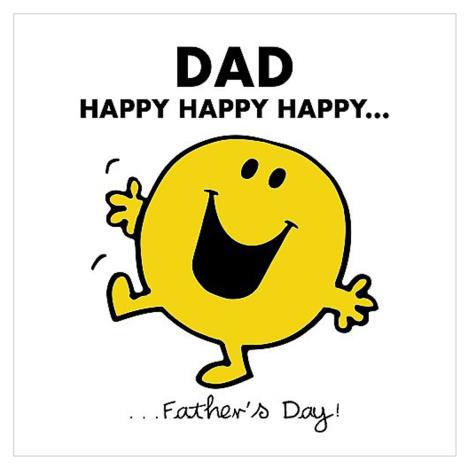 Mr Happy 3D Holographic Dad Fathers Day Card £2.99